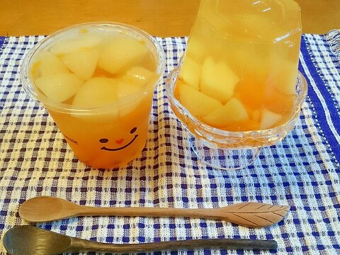 たっぷりと食べれる！桃とみかんのジェリー☆